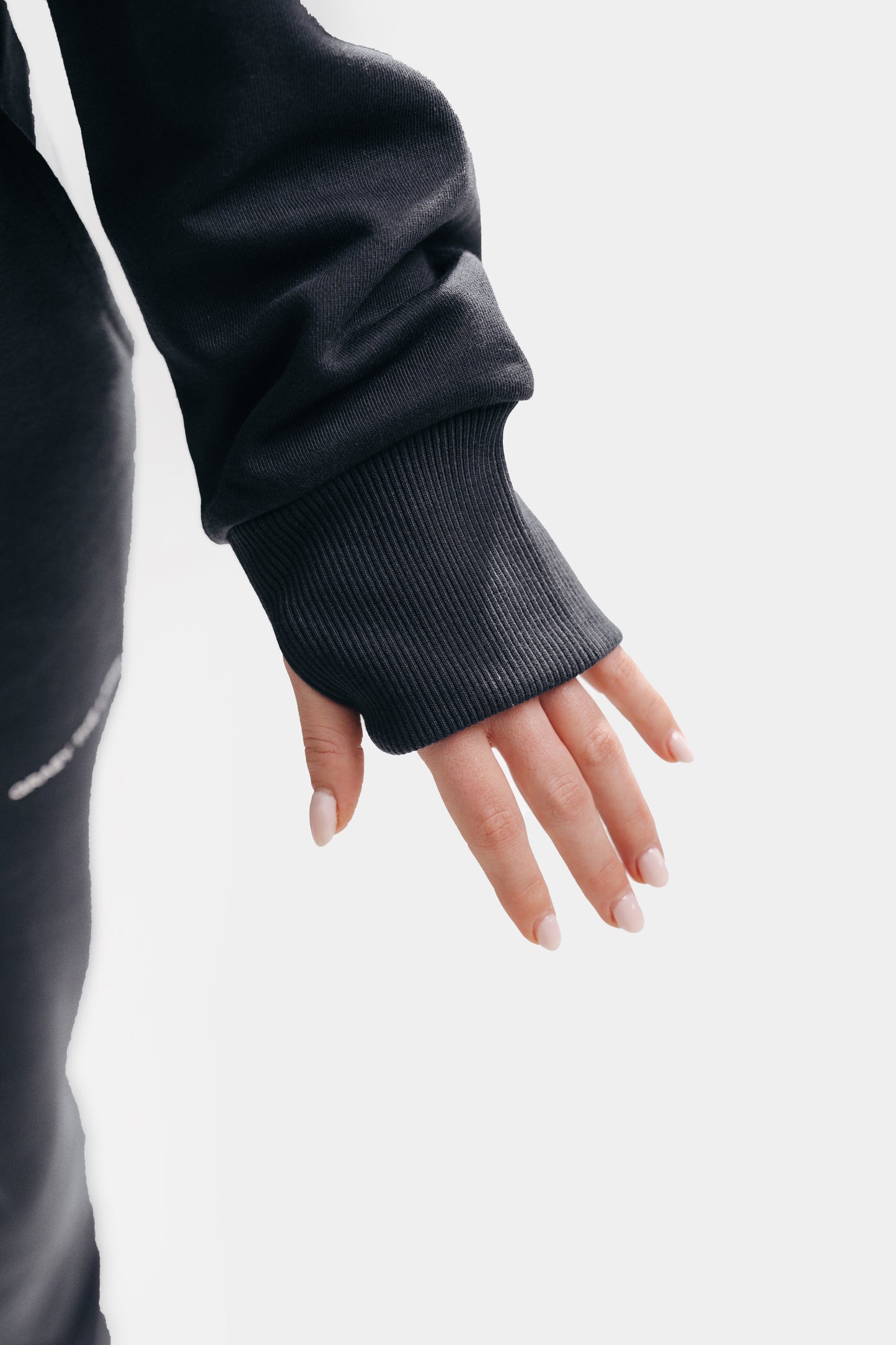 Cropped zip hoodie | Midnight blue