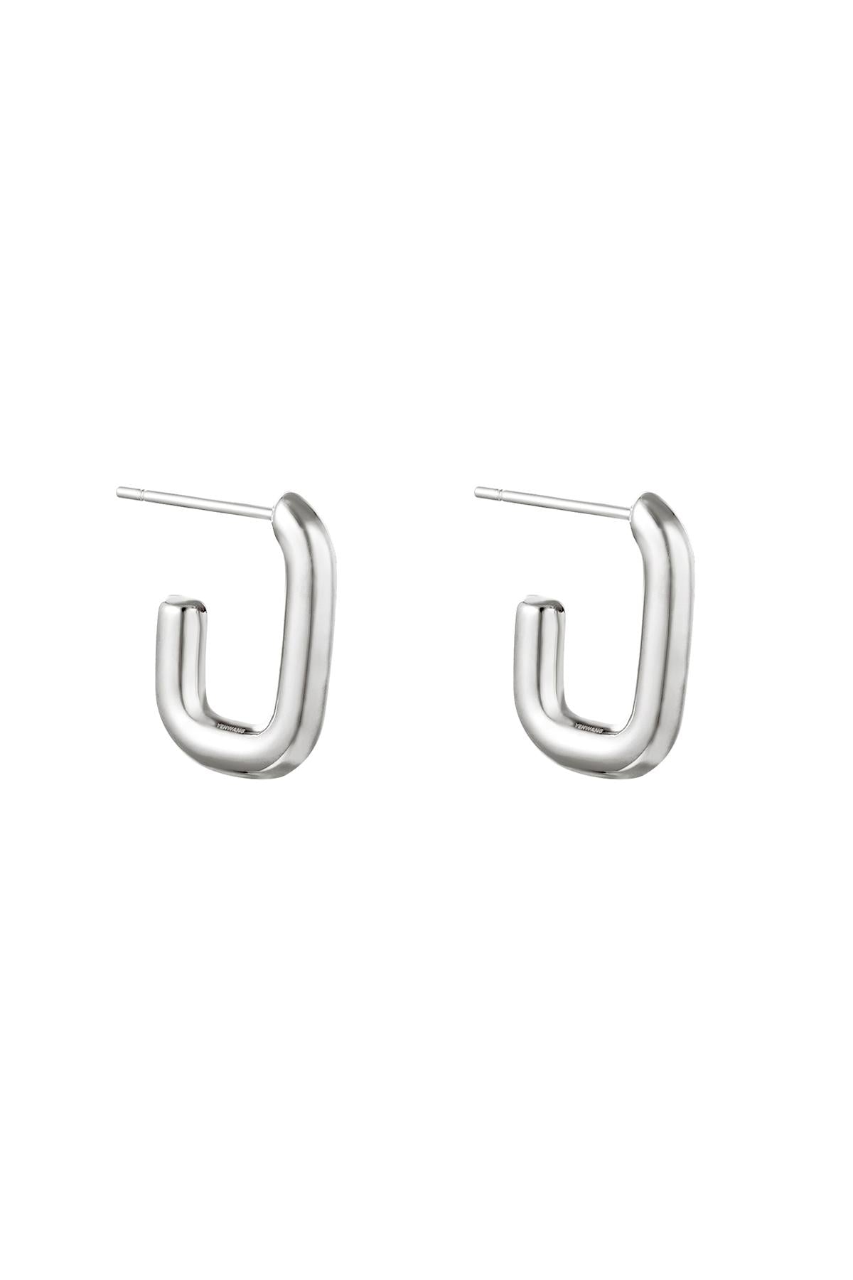 Small square earrings | Silver