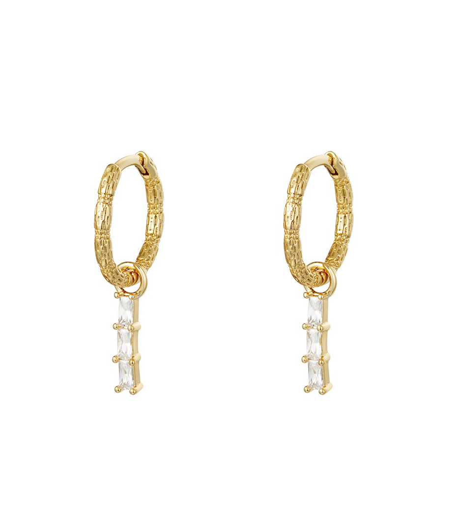 Earrings diamonds | Gold-white