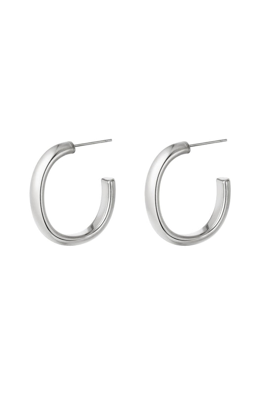 Smooth hoops | Silver