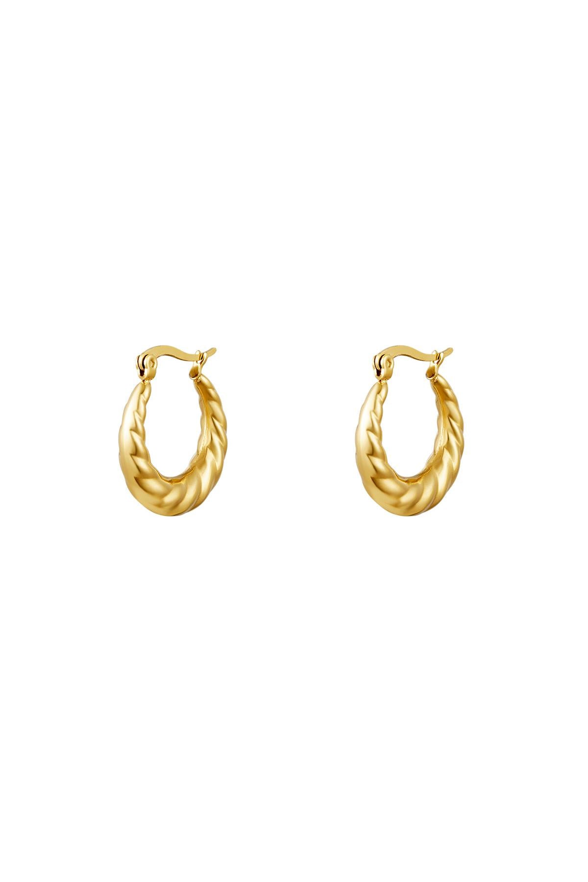 Textured hoops | Gold