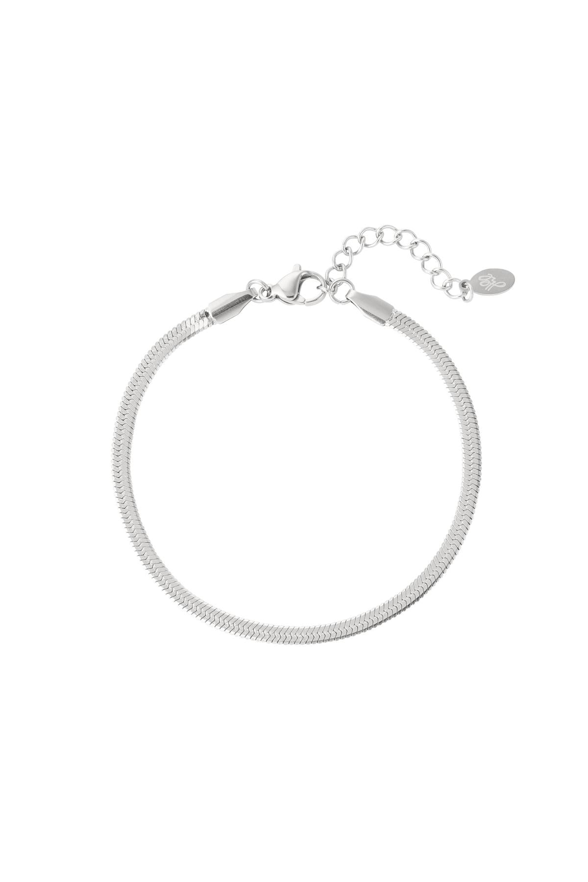 Small flat bracelet | Silver