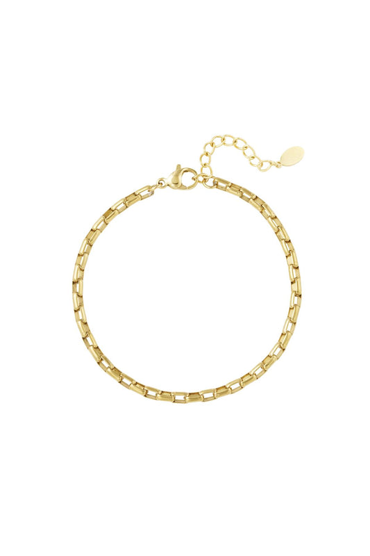 Square link bracelet | Gold