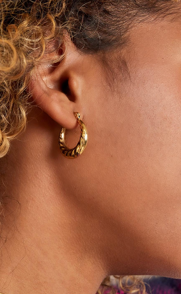 Textured hoops | Gold